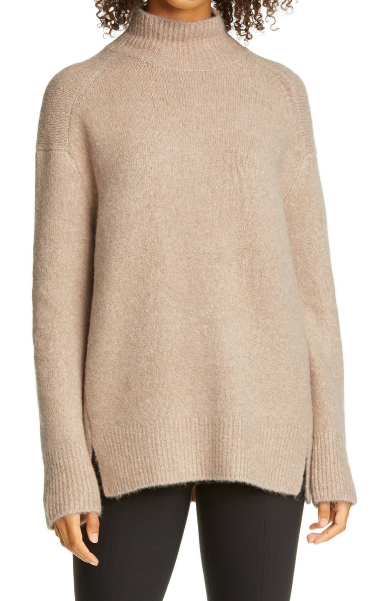 Vince Double Slit Mock Neck Sweater, Main, color, 