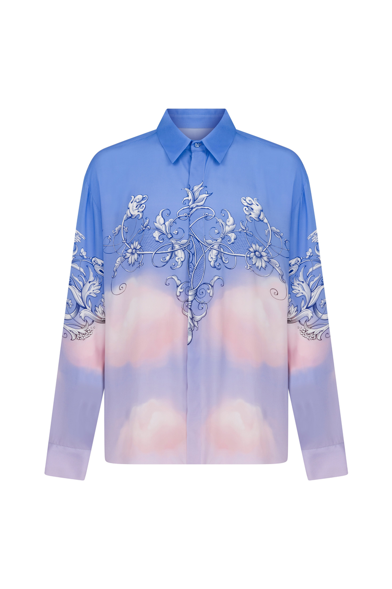 ANGEL SHIRT, Main, color, Blue / Pink Floral