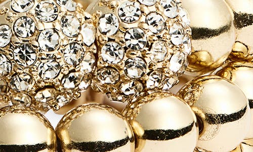 Tasha Set Of 3 Stone Ball Bracelets In Gold