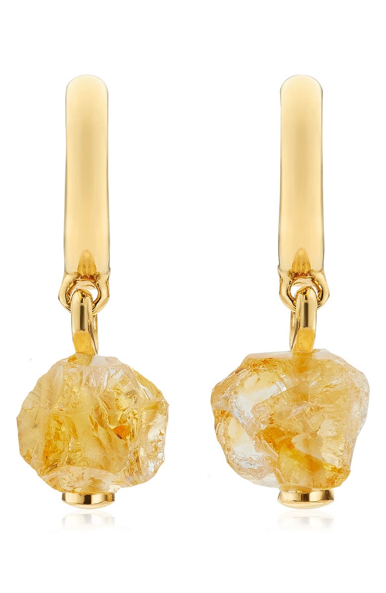 Monica Vinader x Caroline Issa Gemstone Huggie Earrings, Main, color, 