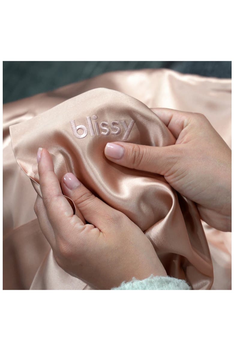Mulberry Silk Pillowcase, Alternate, color, ROSE GOLD