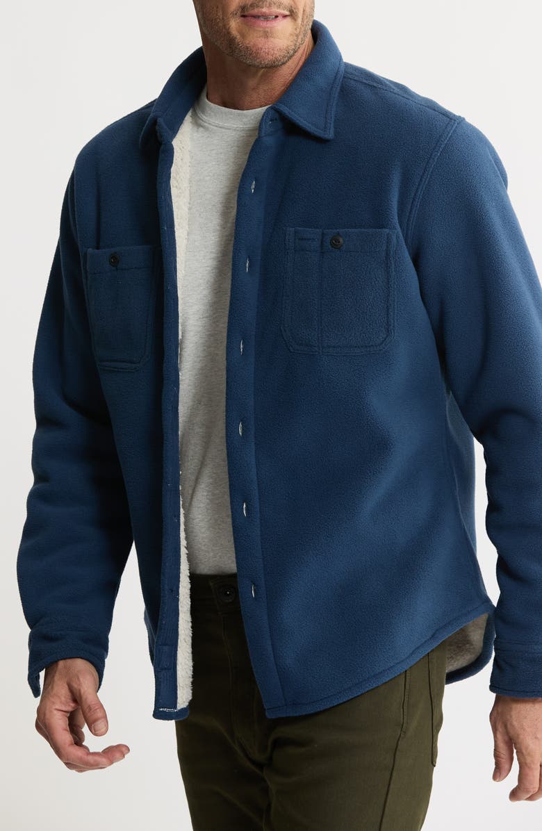 JACHS Shirt Jacket with Faux Fur Lining, Alternate, color, Denim