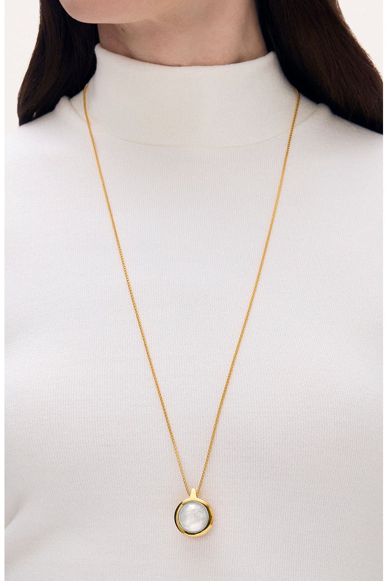 Ipanema Stone Pendant Necklace, Alternate, color, IRID PEARL/ TURQ/ GOLD