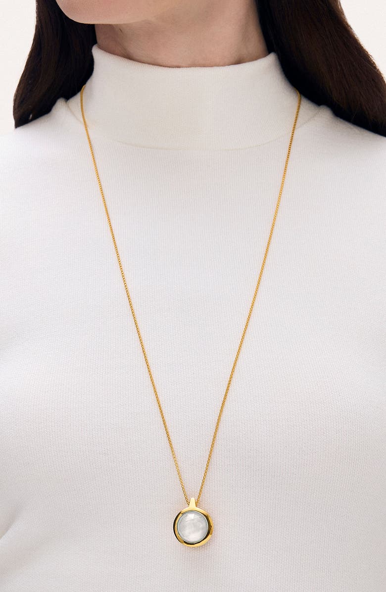 Dean Davidson Ipanema Stone Pendant Necklace, Alternate, color, Irid Pearl/ Turq/ Gold