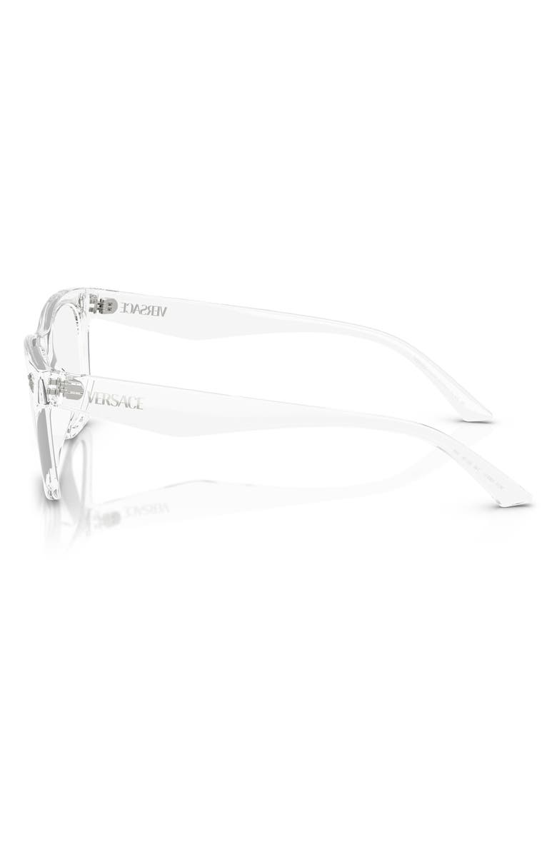 Versace 50mm Pillow Optical Glasses, Alternate, color, Crystal