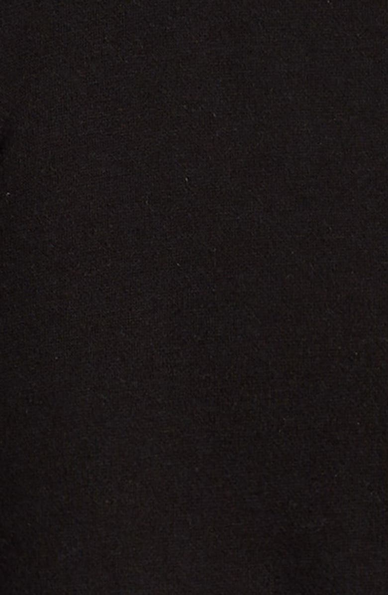 Vintage Havana Kids' Leopard Print Sleeve Crop Zip Hoodie, Alternate, color, Black