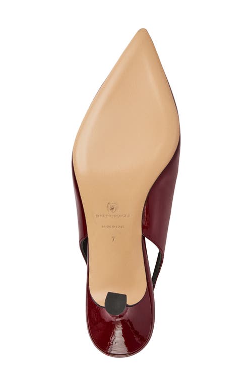 Bruno Magli Palerma Pointed Toe Kitten Heel Slingback Pump In Burgundy