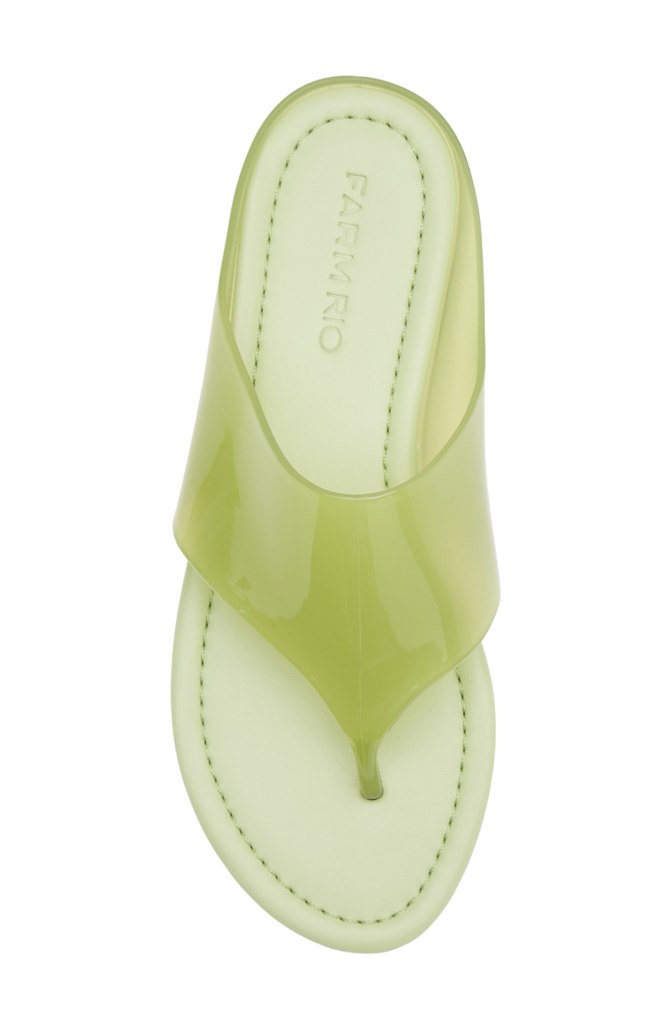 FARM Rio Jelly Flat Flip Flop, Alternate, color, Sage Green