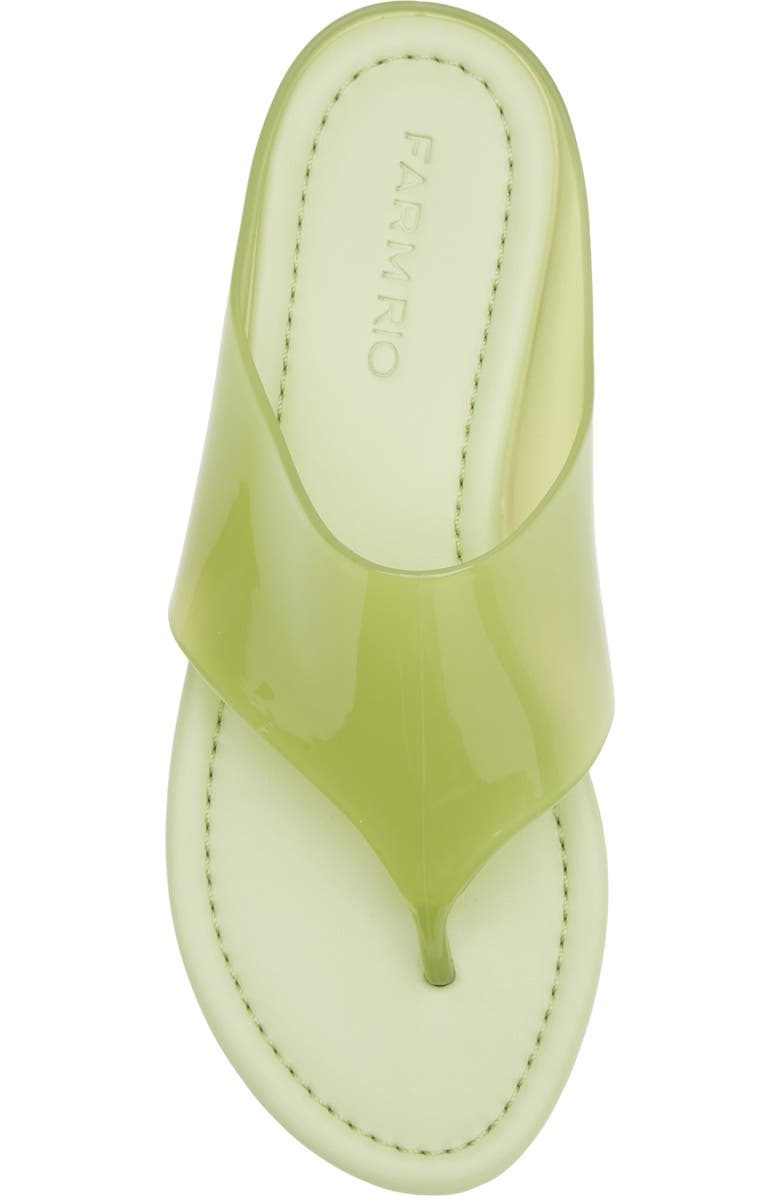 FARM Rio Jelly Flat Flip Flop, Alternate, color, Sage Green