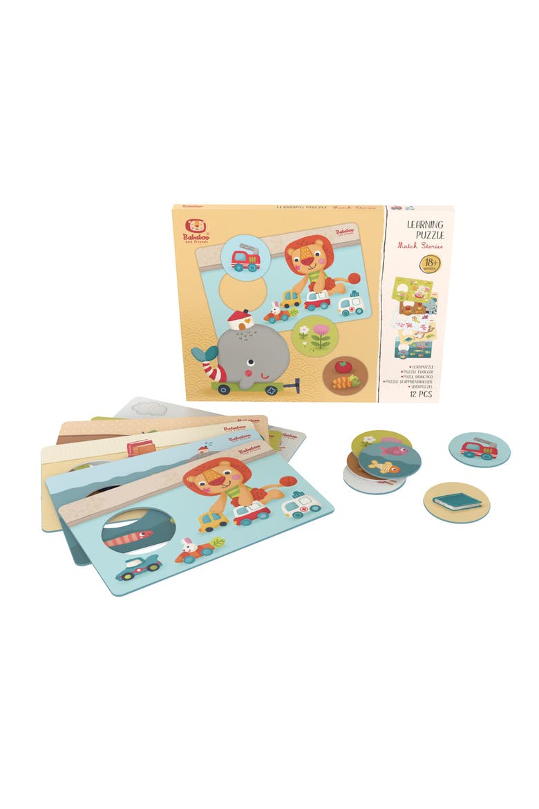 Match Shapes & Stories Learning Puzzle Set, Alternate, color, Multi