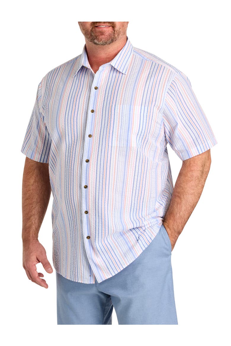 Big & Tall  Seersucker Multi Stripe Sport Shirt, Main, color, MULTI