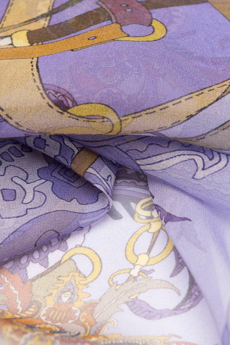 Alessandra - Long Sheer Silk Scarf for Women, Alternate, color, Purple