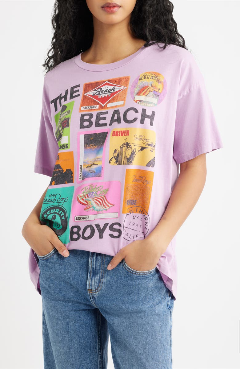 Daydreamer The Beach Boys Stage Merch Graphic T-Shirt, Main, color, Hazy Orchid