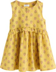 NEXT Kids' Floral Print Button Cotton Sundress