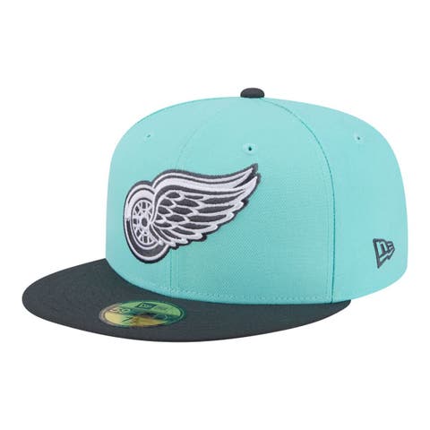 Men's New Era  Turquoise/Charcoal Detroit Red Wings Two-Tone Color Pack 59FIFTY Fitted Hat