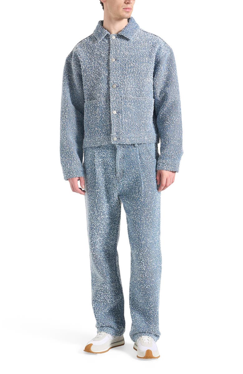 Manière De Voir Damien Boucle Jacket with Back Pleat, Main, color, Blue