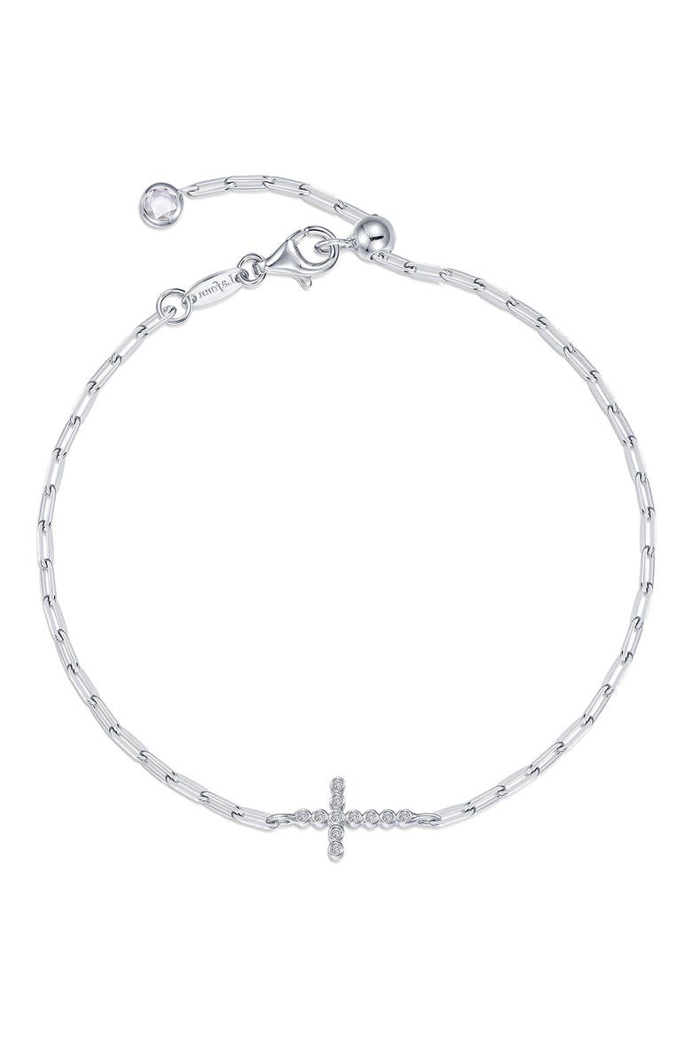 Thread of Faith Lab Grown Diamond Bracelet, Main, color, SILVER