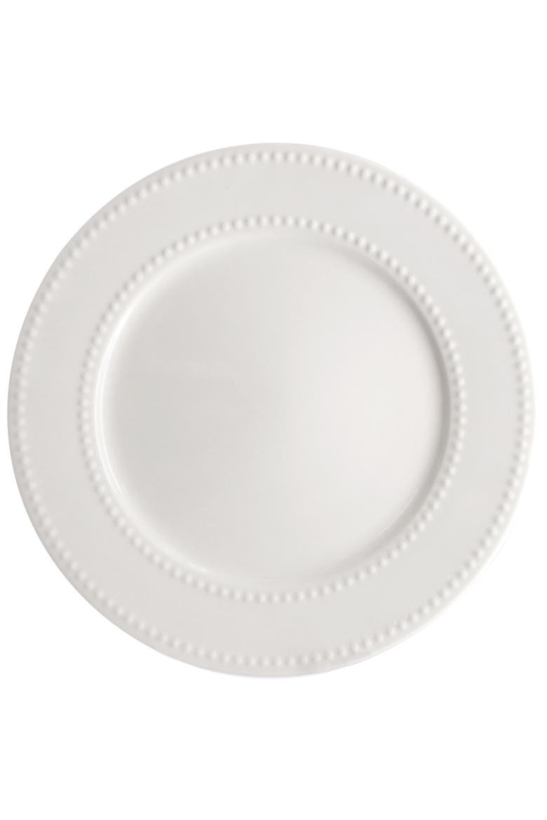 6 Piece Stoneware Dinner Plate Set, Alternate, color, White