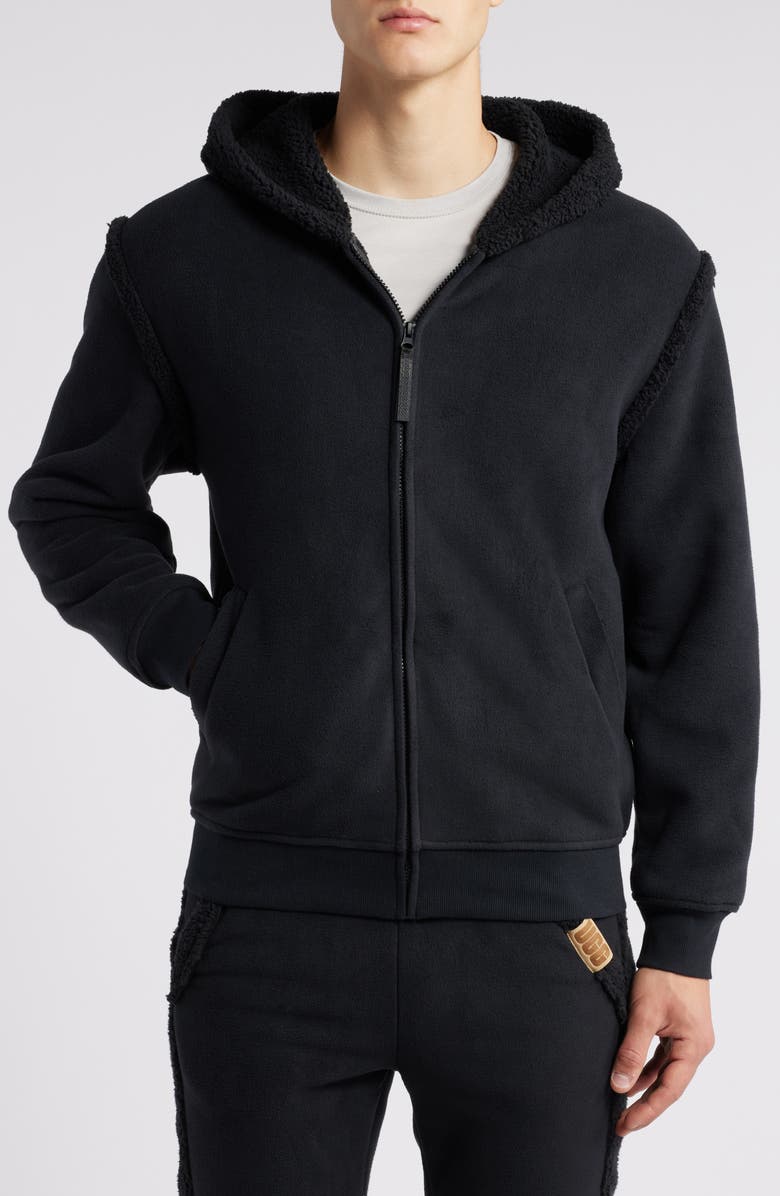 UGG<sup>®</sup> Evren Bonded Fleece Zip Hoodie, Alternate, color, 