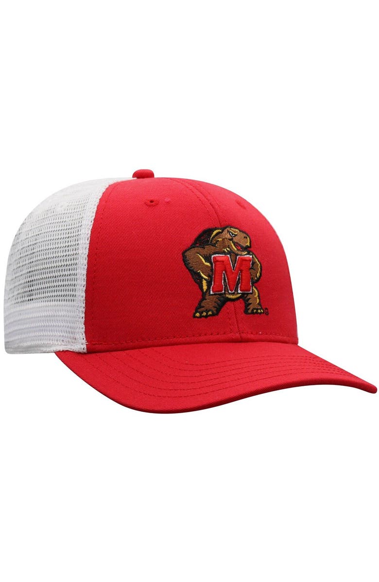 TOP OF THE WORLD Men's Top of the World Red/White Maryland Terrapins Trucker Snapback Hat, Alternate, color, Red