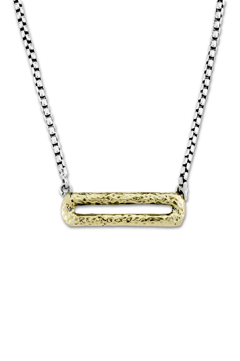 Two-Tone Bar Necklace, Main, color, SILVER AND GOLD