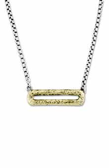 SAMUEL B. Two-Tone Bar Necklace