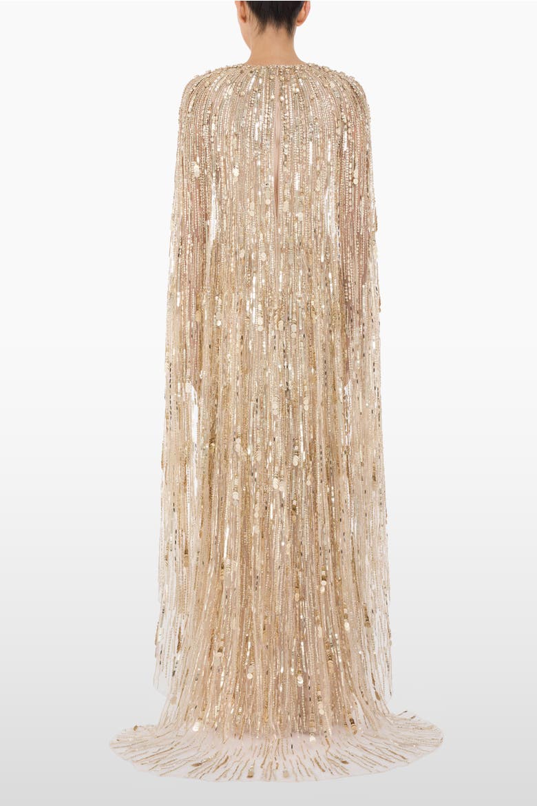 Elio Sequin-Embellished Maxi Dress, Alternate, color, Illusion