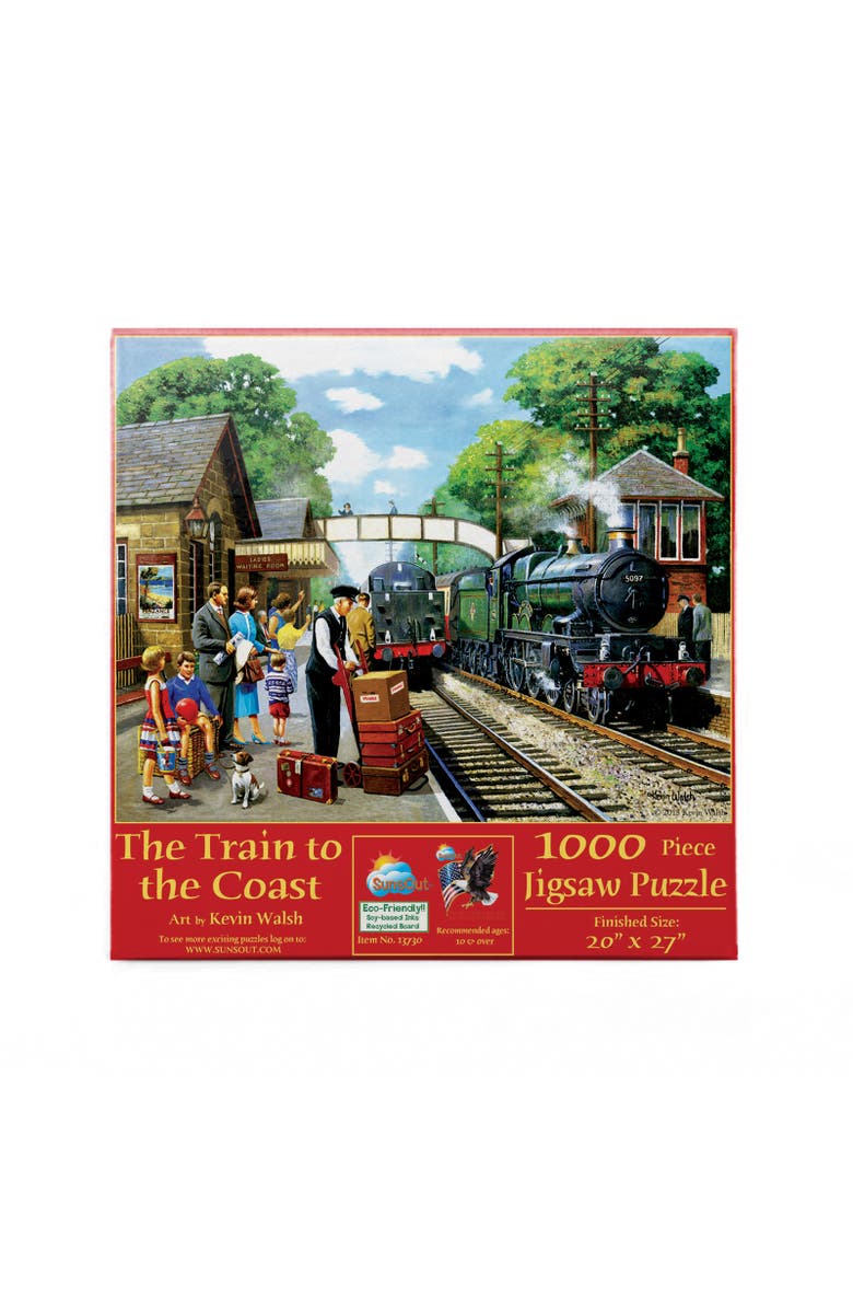 Sunsout The Train to the Coast 1000 piece Jigsaw Puzzle for Adults, Alternate, color, Multicolor