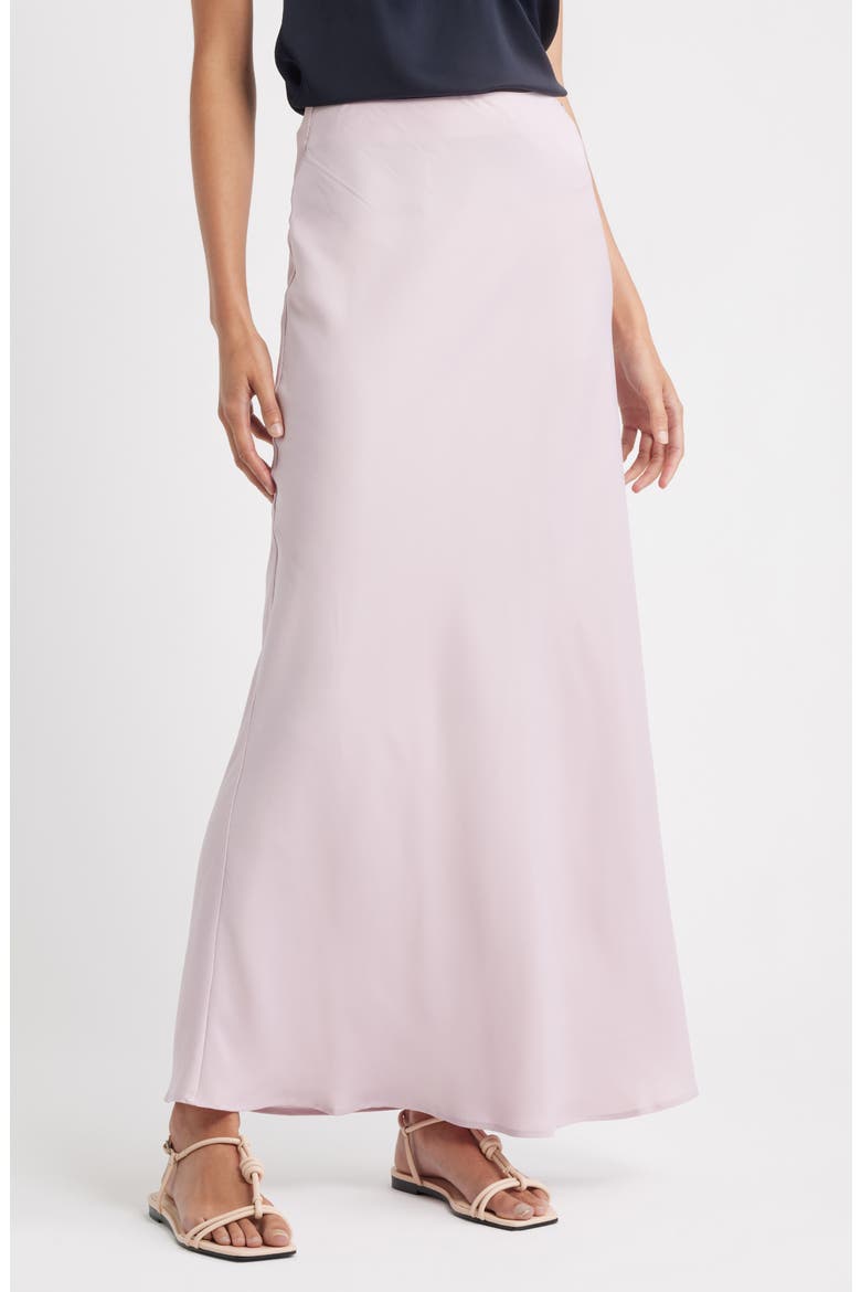 Visos Satin Maxi Skirt, Main, color, OPEN PRPLE