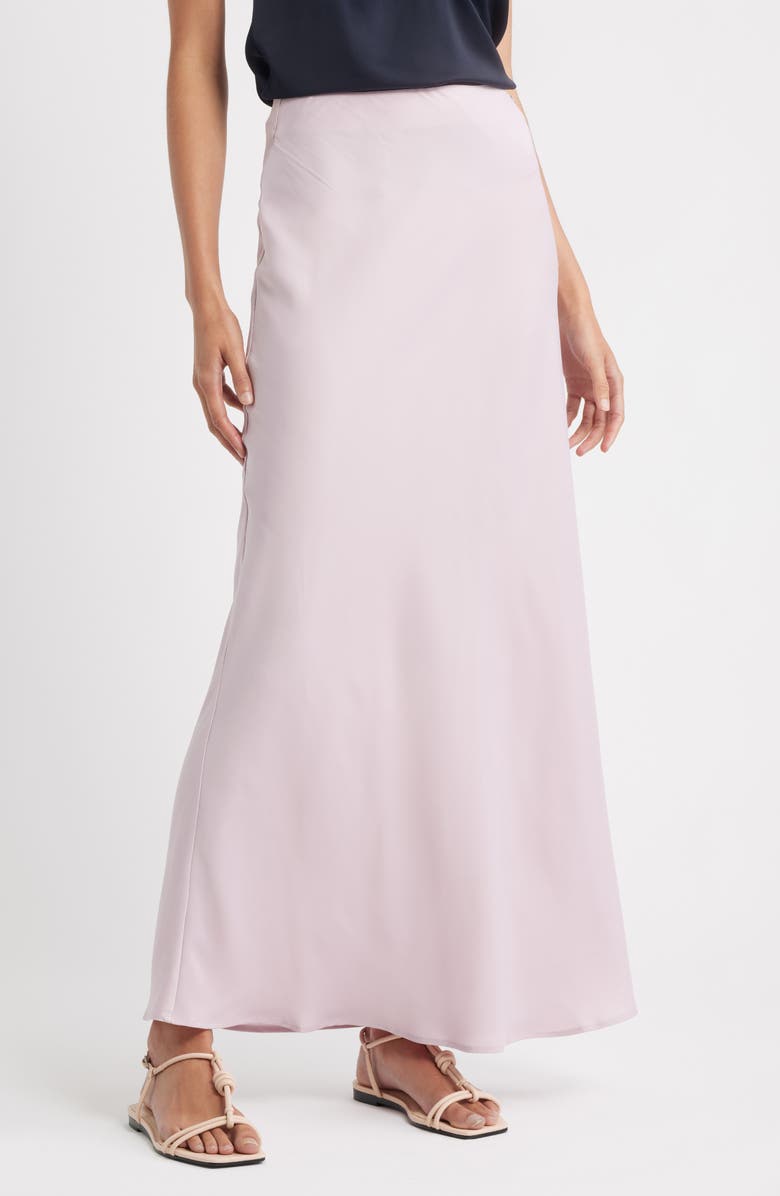 BOSS Orange Visos Satin Maxi Skirt, Main, color, Lilac