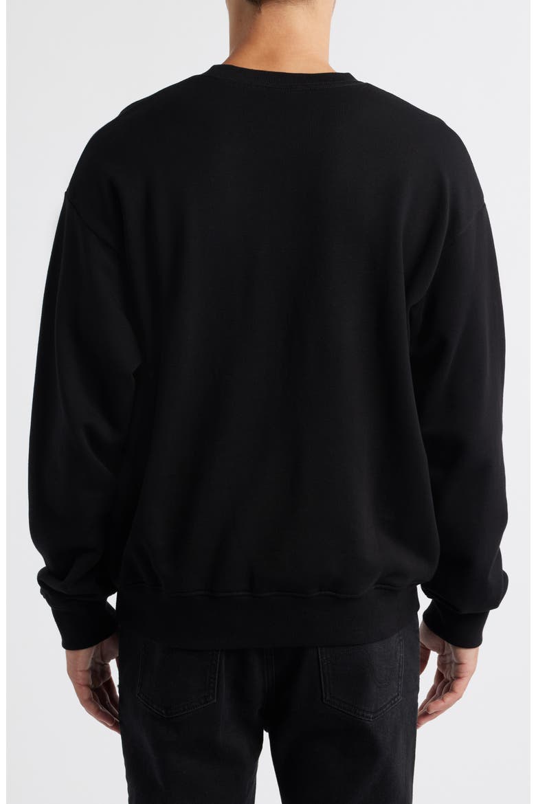 Card Cotton Graphic Sweatshirt, Alternate, color, BLACK
