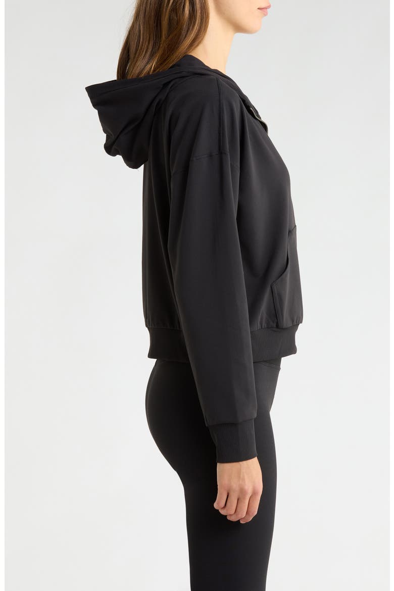 Halo Modern Zip Hoodie, Alternate, color, TRUE BLACK