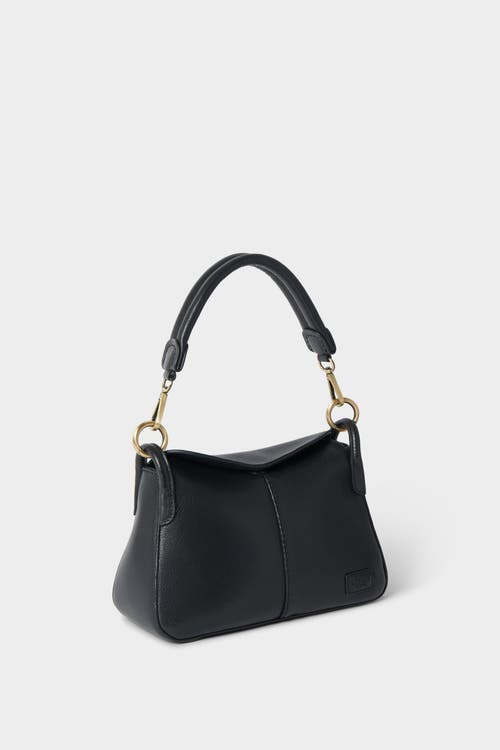 Osprey London The Oxford Small Leather Shoulder Bag In Black