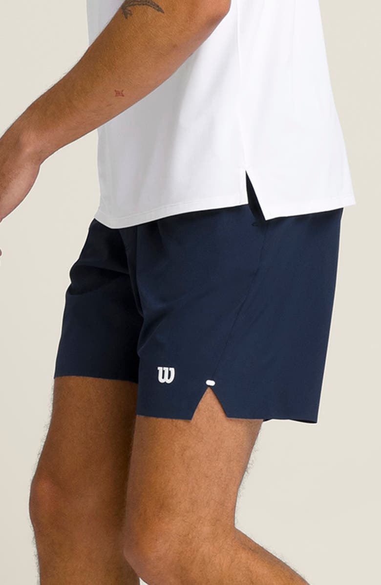 WILSON Tournament V2 Tennis Shorts, Alternate, color, Classic Navy