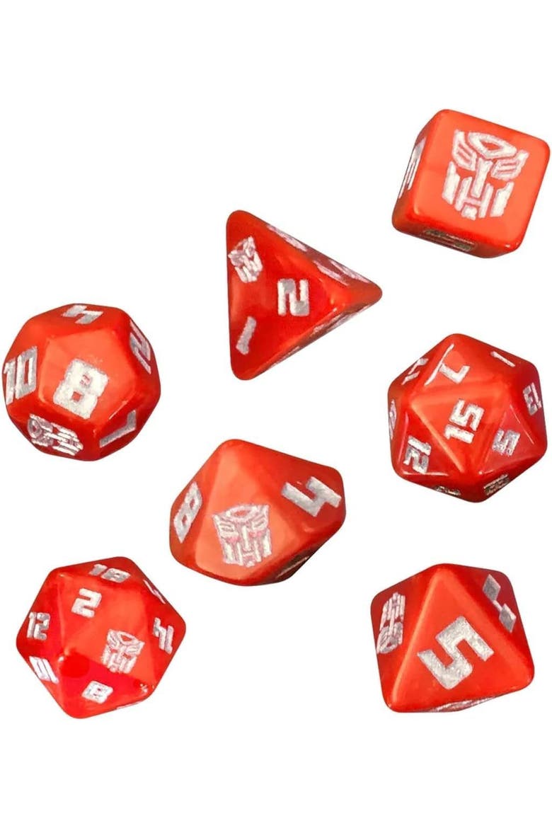 Transformers Roleplaying Game Dice Set, Alternate, color, Red