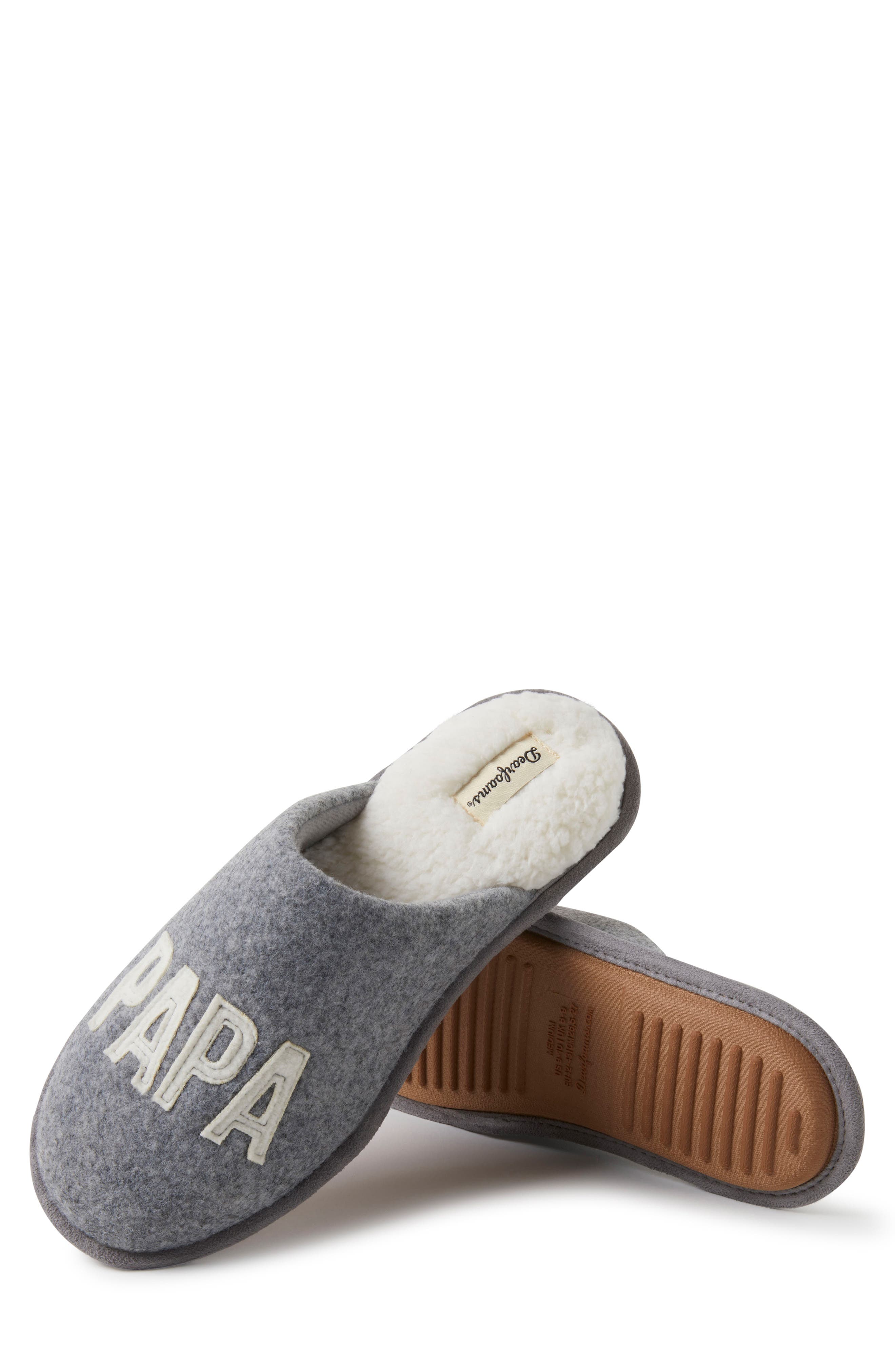 Carson Papa Bear Dad Scuff Slipper, Alternate, color, LIGHT HEATHER GREY