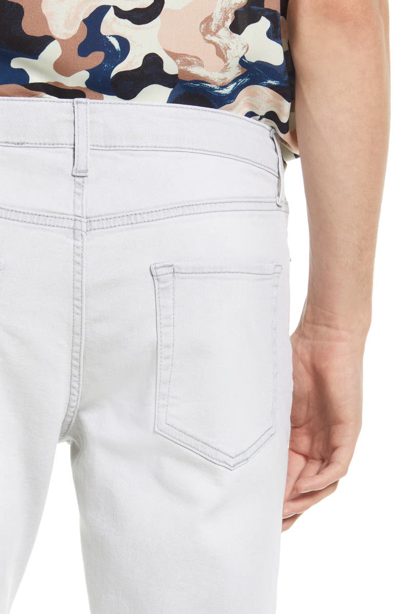 Topman Knee Rip Stretch Skinny Jeans, Alternate, color, 