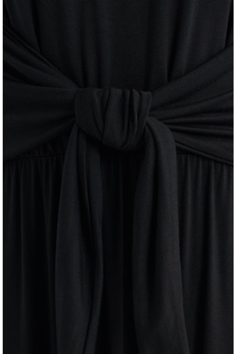 Wrap Apron Maxi Dress, Alternate, color, BLACK