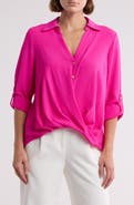 CHENAULT Surplice Long Sleeve Wrap Top