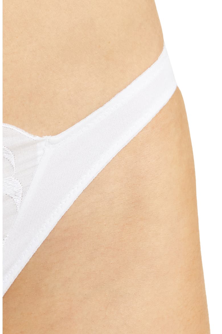 Essence Embroidered Bikini, Alternate, color, BRGT WHITE