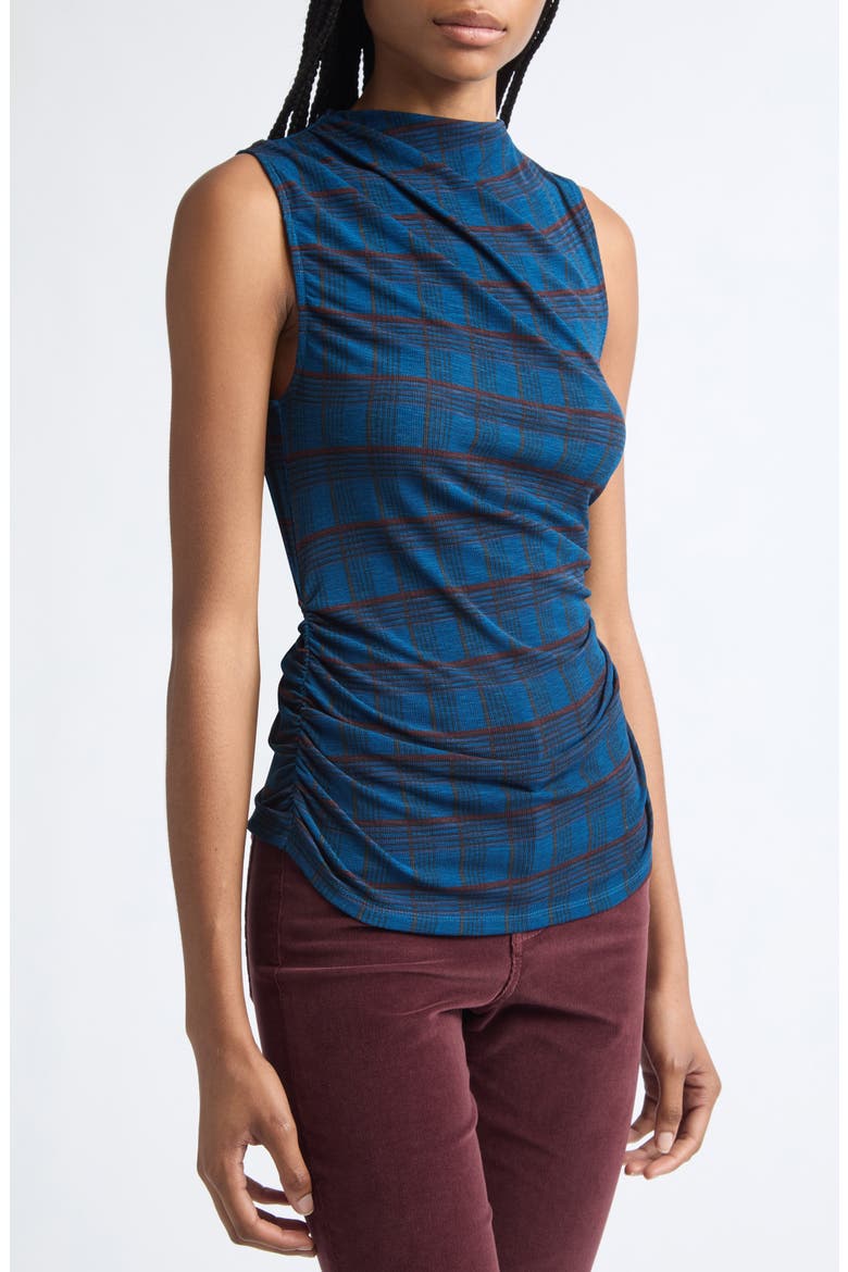 Sylviani Funnel Neck Tank, Alternate, color, TEAL MULTI