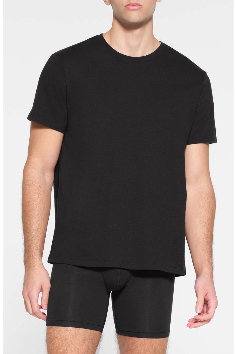 Classic Cotton Crewneck T-Shirt, Main, color, ONYX