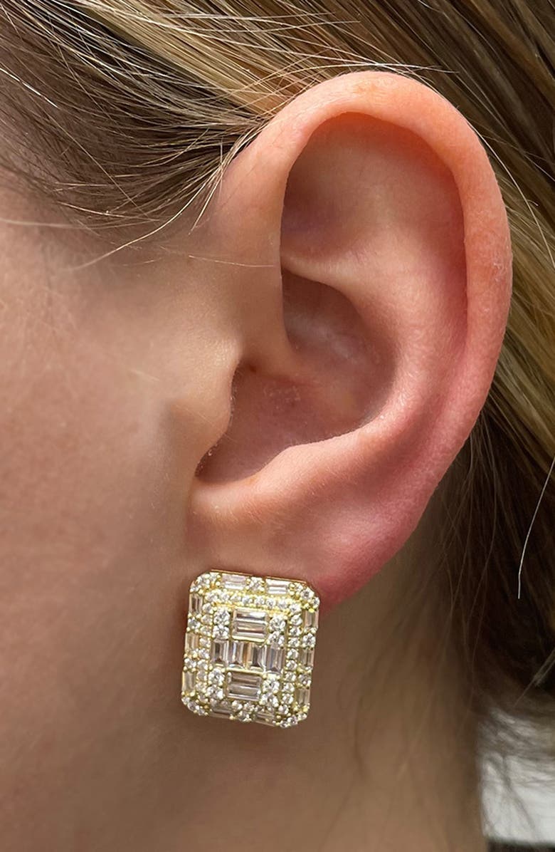 Sterling Forever Jana Statement Stud Earrings, Alternate, color, Gold