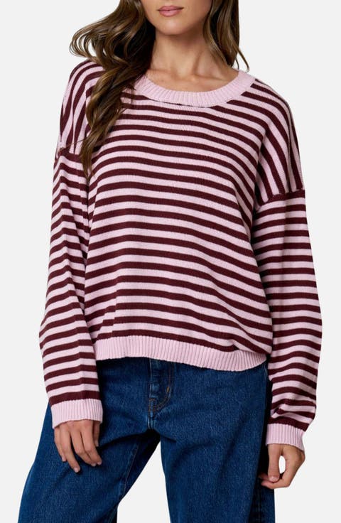 Stripe Cotton Blend Sweater