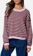 Blu Pepper Stripe Cotton Blend Sweater