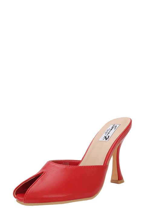 Azure Peep Toe Slide Sandal