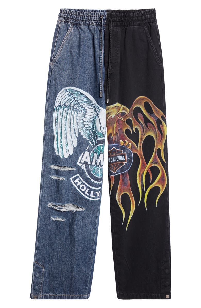 AMIRI Spliced Baggy Jeans, Main, color, Multi