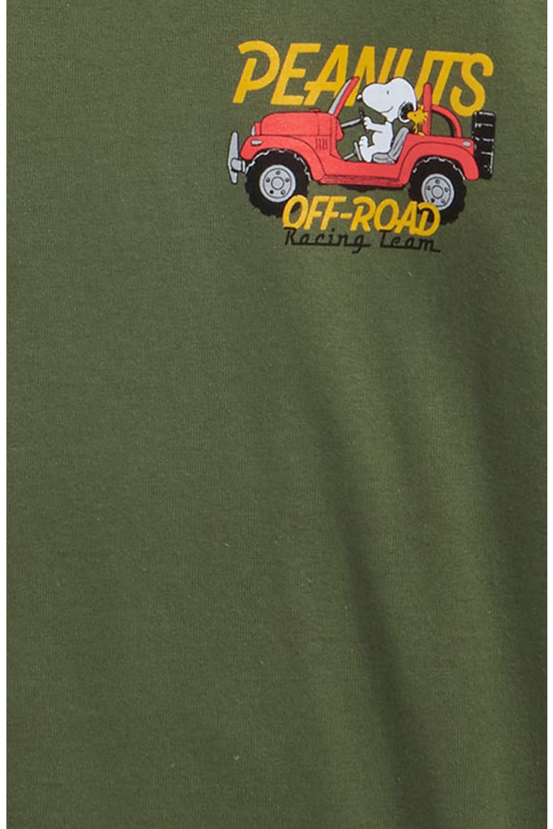 Peanuts® Off Road Cotton Graphic T-Shirt, Alternate, color, ARMY