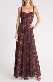 L'AGENCE Laynie Lace Maxi Dress