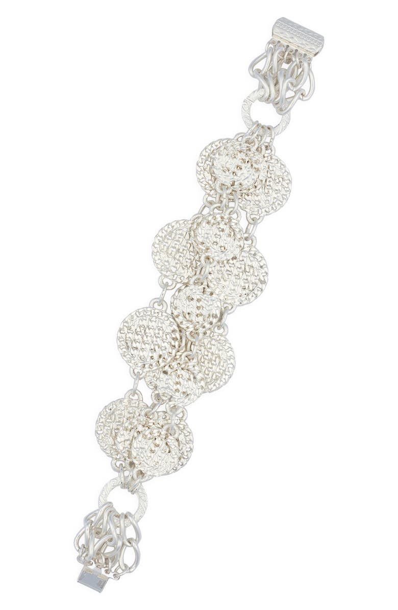 Karine Sultan Coin Charm Bracelet, Main, color,